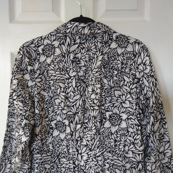 Kim Rogers Floral Button Down Women Top Size L - Picture 6 of 8